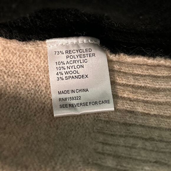 NWT Revolve/Central Park West Deacon Black Tan Gray Color Blocked Crewneck Small - Picture 10 of 10
